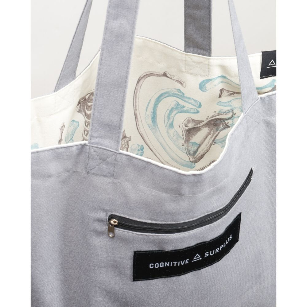 BOLSA TELA DE LA COMPRA ESQUELETO REVERSIBLE