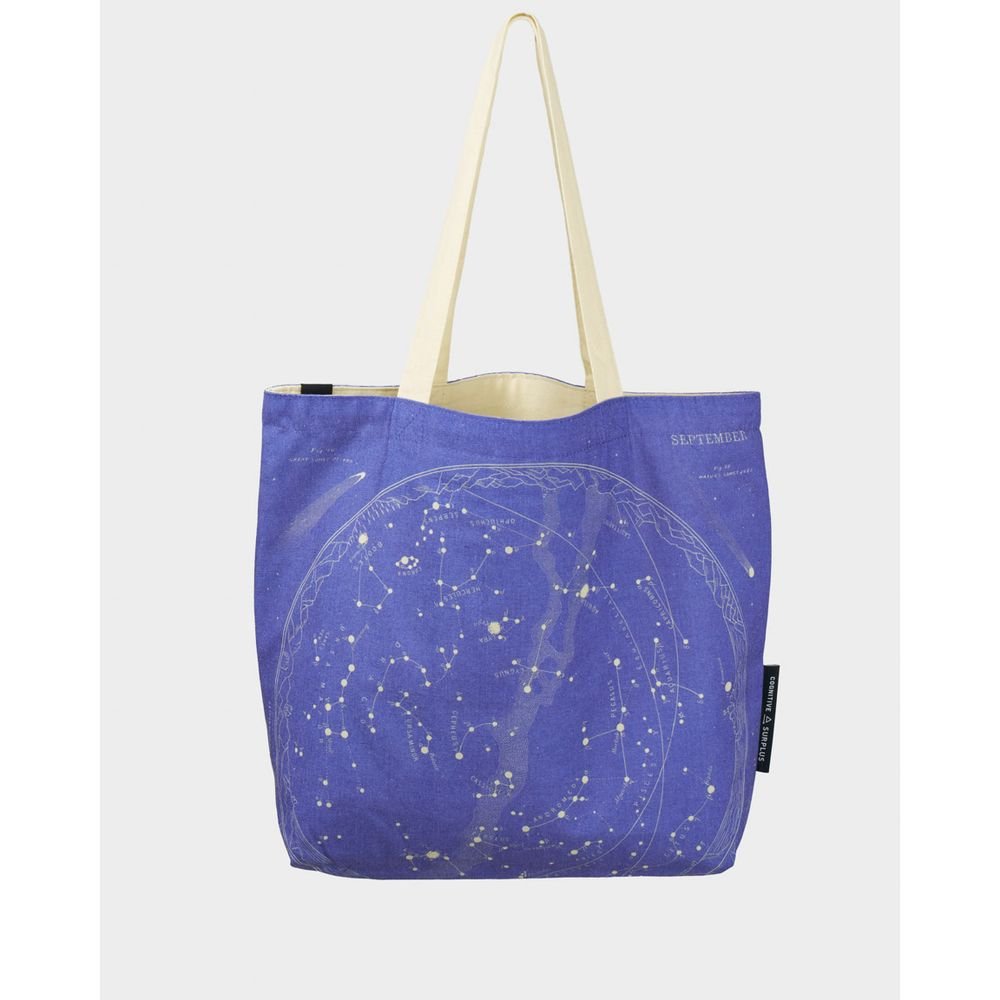BOLSA TELA DE LA COMPRA MAPA ESTELAR REVERSIBLE