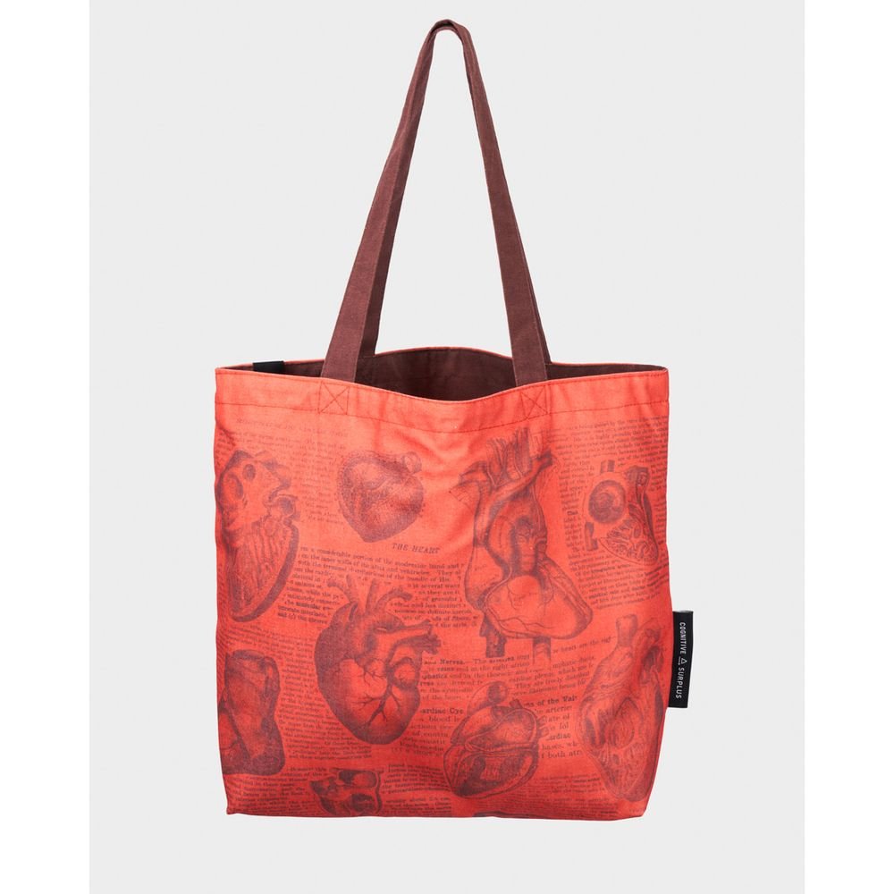 BOLSA TELA DE LA COMPRA CORAZON REVERSIBLE